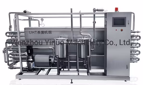 Linha de produção automática completa de pequena escala 5000 L/H para laticínios Uht Processamento de leite Planta de embalagem